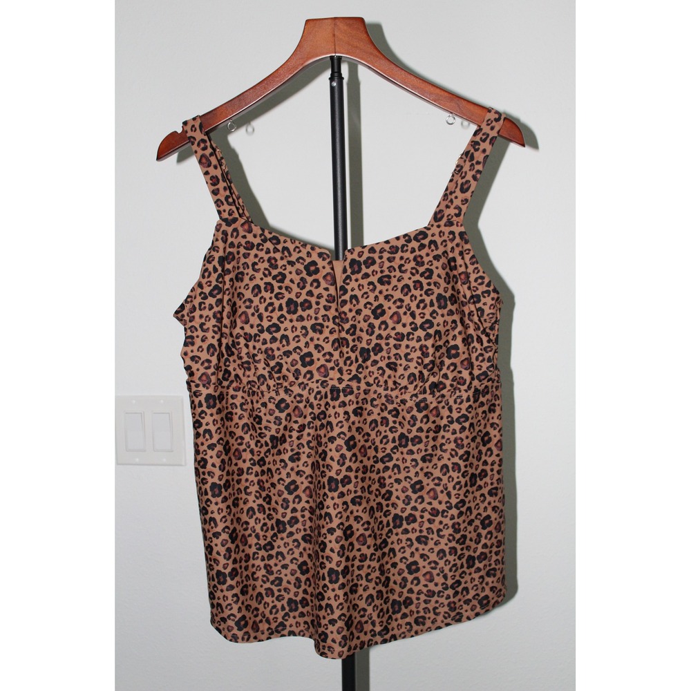Kona Sol Shade & Shore Leopard Tankini Skirt Bikini Bottom 3pc Set 20W 22W 1X